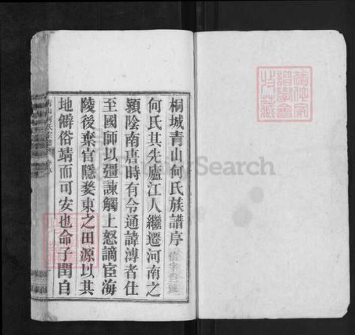 安徽省铜陵市枞阳县何氏族谱-青山何氏宗谱.pdf电子版预览图1