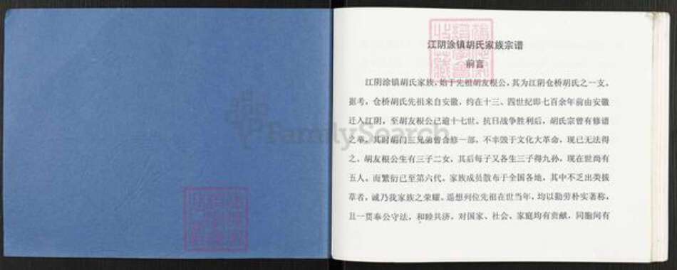 江苏省无锡市江阴市南闸街道胡氏族谱-胡氏家族宗谱.pdf电子版预览图1