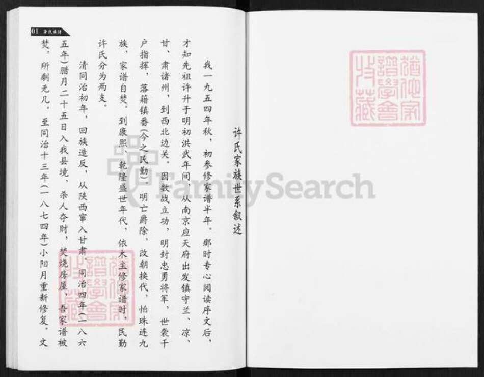 甘肃省武威民勤许氏太岳堂族谱-许氏族谱.pdf电子版预览图1