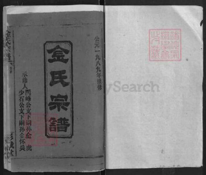 湖北省咸宁市通城县金氏彭城堂族谱-金氏宗谱.pdf电子版预览图1