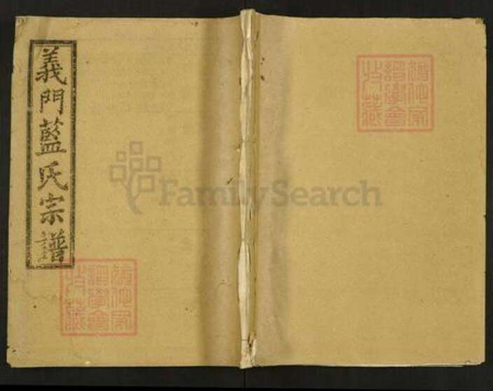 湖北省黄冈市武穴市蓝氏崇本堂族谱-义门蓝氏宗谱.pdf电子版缩略图