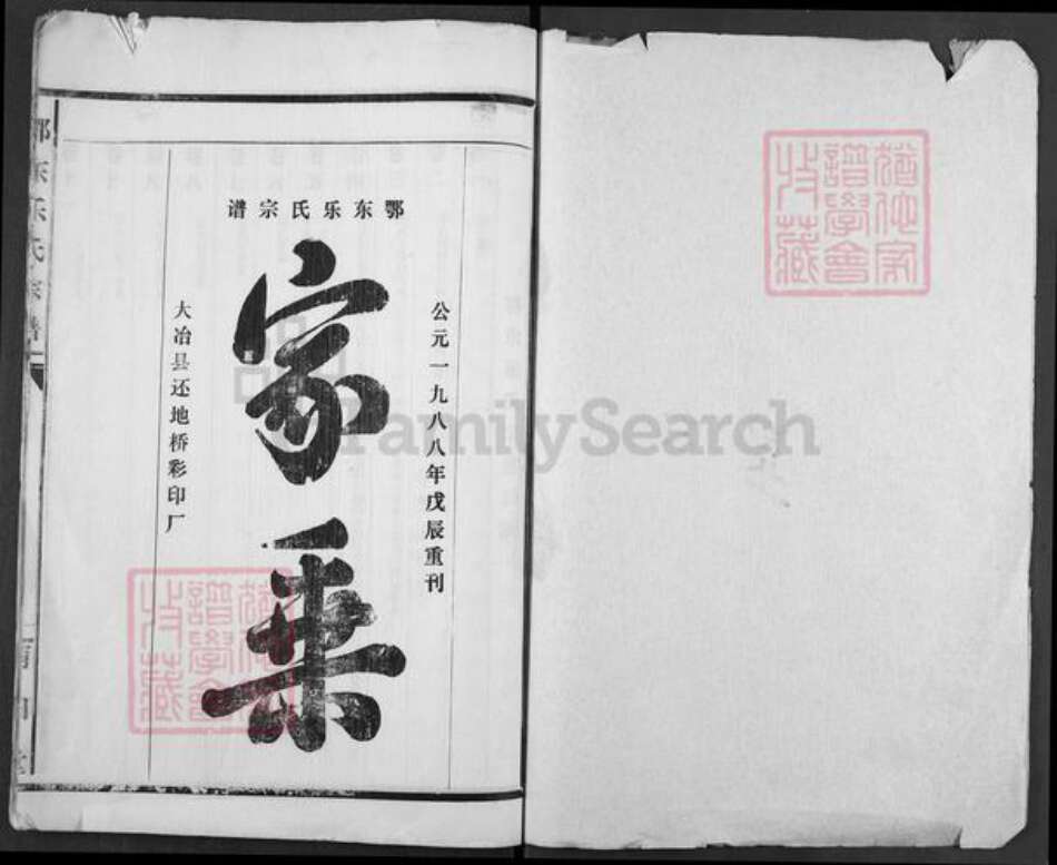 湖北省咸宁市咸安区桂花镇乐氏南阳堂族谱-鄂东乐氏宗谱.pdf电子版预览图1