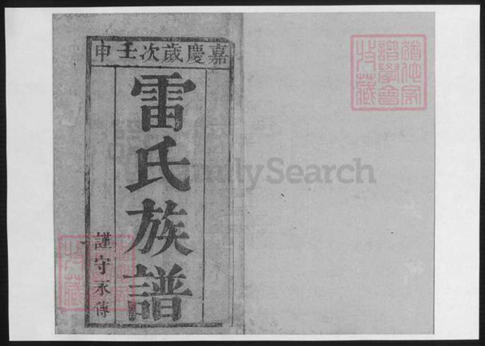 陕西省渭南市大荔县雷氏族谱-雷氏族谱.pdf电子版预览图1