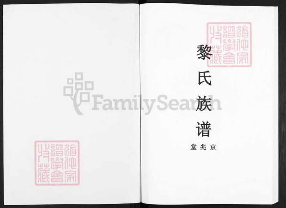 广东省韶关市仁化县董塘镇黎氏京兆堂族谱-黎氏族谱.pdf电子版预览图1