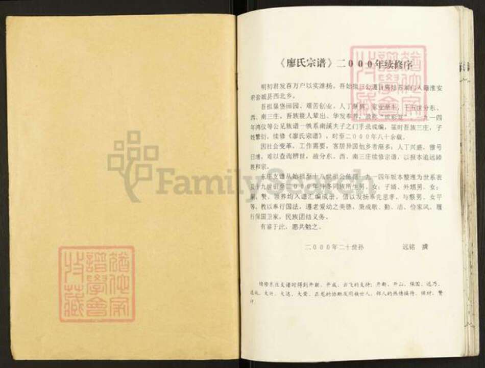 江苏省盐城市建湖县廖氏世彩堂族谱-廖氏宗谱.东庄支谱.pdf电子版预览图1