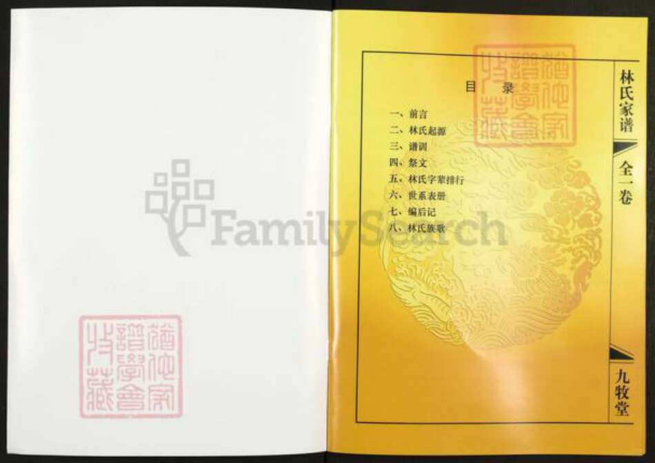 江苏省扬州市仪征市月塘镇林氏九牧堂族谱-林氏家谱.pdf电子版预览图1