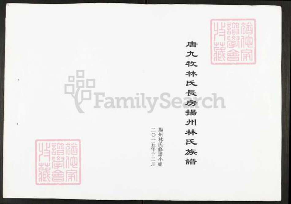 江苏省扬州市广陵区湾头镇林氏世德堂族谱-扬州广陵湾头镇林家庄林氏族谱.pdf电子版预览图1