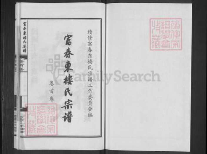 浙江省杭州市萧山区萧山楼氏惠迪堂族谱-富春东楼氏宗谱.pdf电子版预览图1