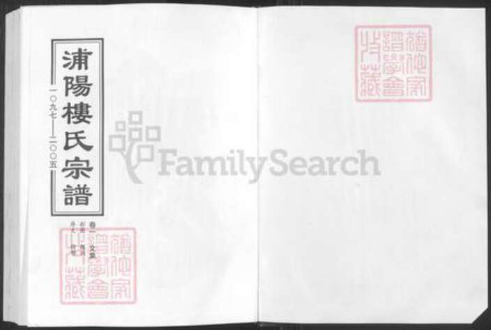 浙江省金华市浦江县楼氏族谱-浦阳楼氏宗谱.pdf电子版预览图1