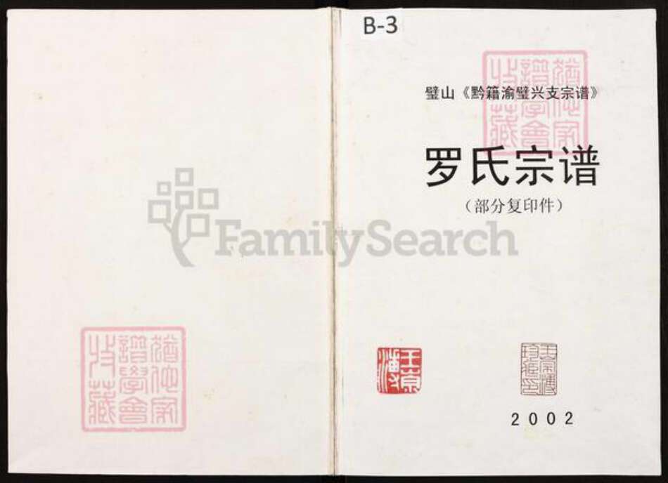 重庆市璧山区罗氏族谱-罗氏宗谱.璧山《黔籍渝璧兴支宗谱》.pdf电子版缩略图