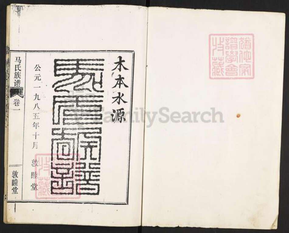 山东省济宁市邹城市马氏敦睦堂族谱-邹邑马氏族谱.pdf电子版预览图1