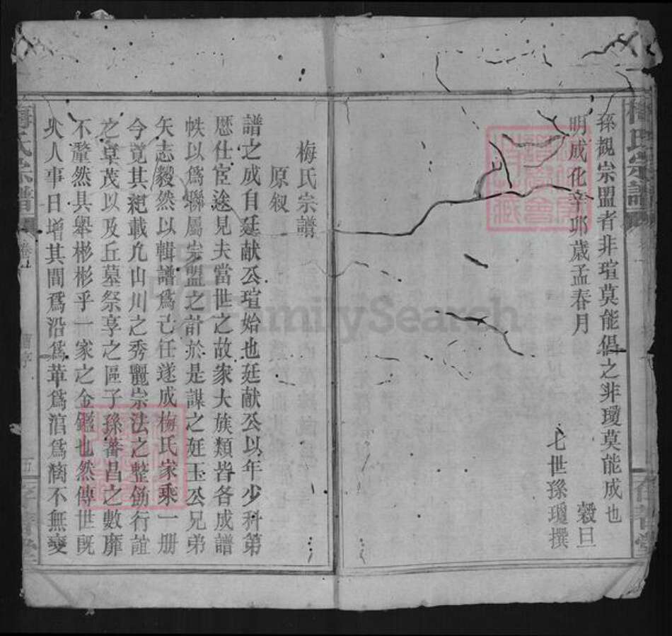 湖北省咸宁市梅氏存普堂族谱-梅氏宗谱.pdf电子版预览图4