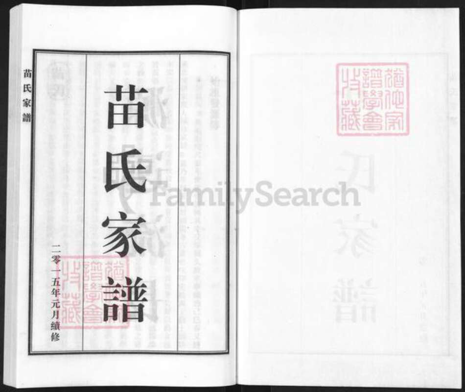 河北省沧州盐山县苗氏族谱-苗氏家谱.pdf电子版预览图1