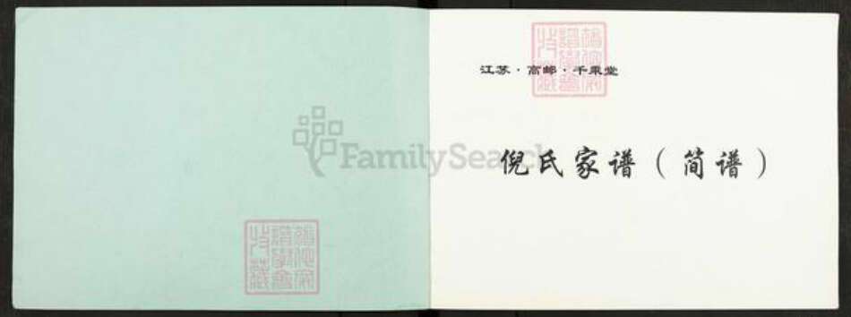 江苏省扬州市高邮市龙虬镇倪氏千乘堂族谱-倪氏家谱.pdf电子版预览图1