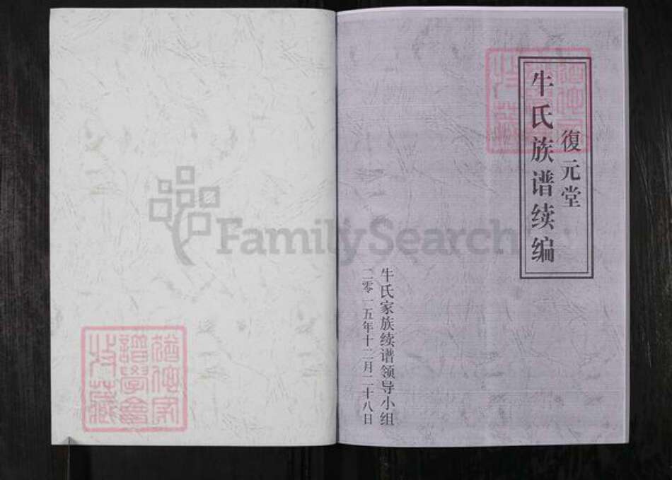 山东省淄博市淄川区牛氏族谱-复元堂牛氏族谱续编.pdf电子版预览图1