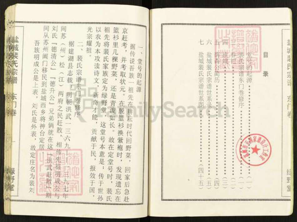 江苏省盐城市建湖县芦沟镇裴氏绿野堂族谱-盐城裴氏宗谱.pdf电子版预览图2
