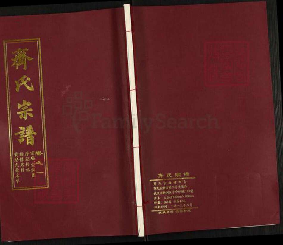 湖北省黄冈市团风县齐氏尚本堂族谱-齐氏宗谱.pdf电子版缩略图