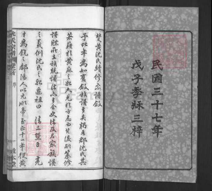 湖北省黄冈市沈氏敦本堂族谱-沈氏宗谱.pdf电子版预览图2