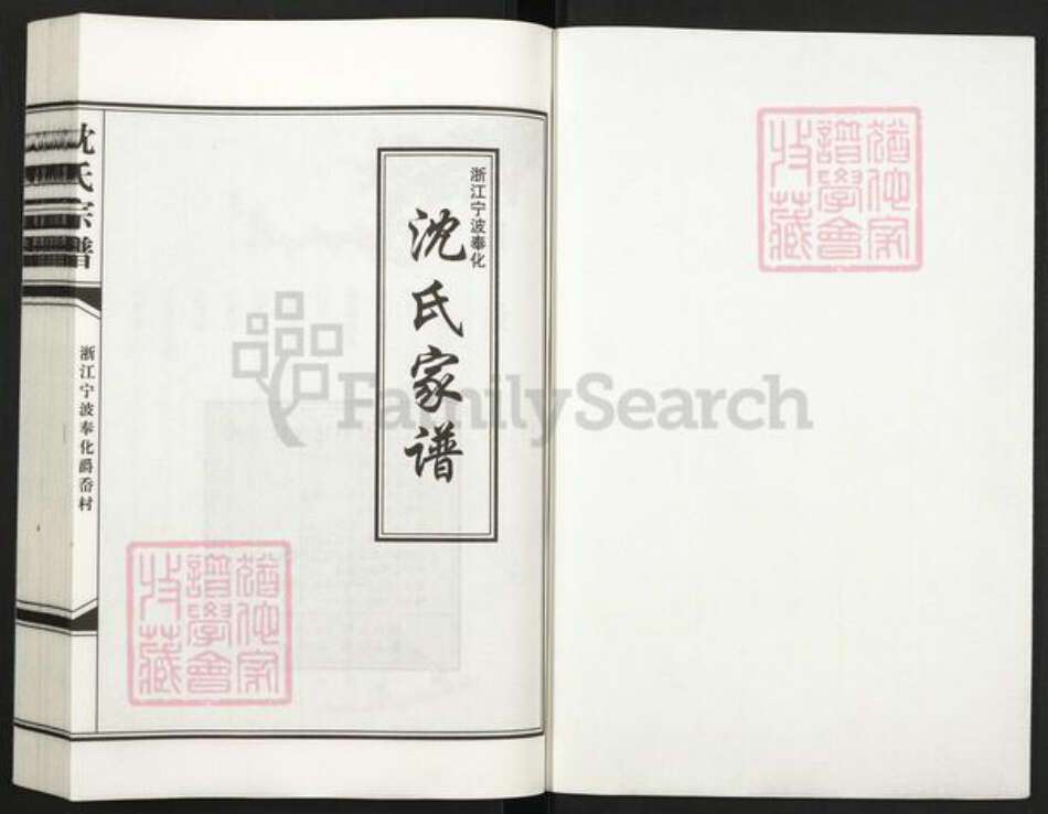 浙江省宁波市奉化区裘村镇沈氏族谱-浙江宁波奉化沈氏家谱.pdf电子版预览图1