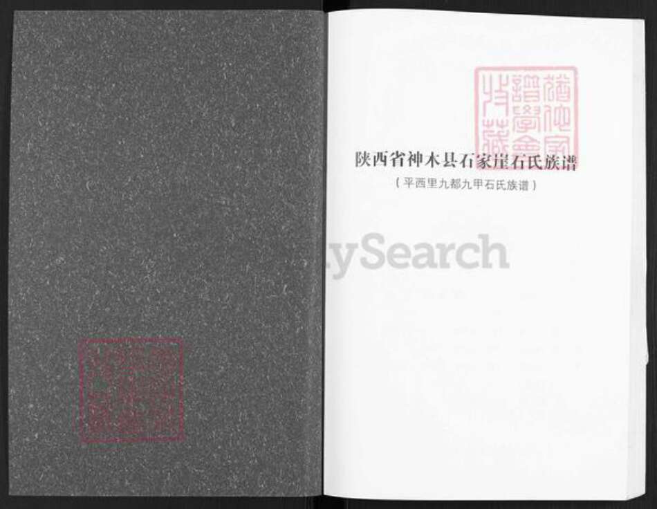 陕西省榆林神木市石氏族谱-陕西省神木县石家崖石氏族谱.pdf电子版预览图1