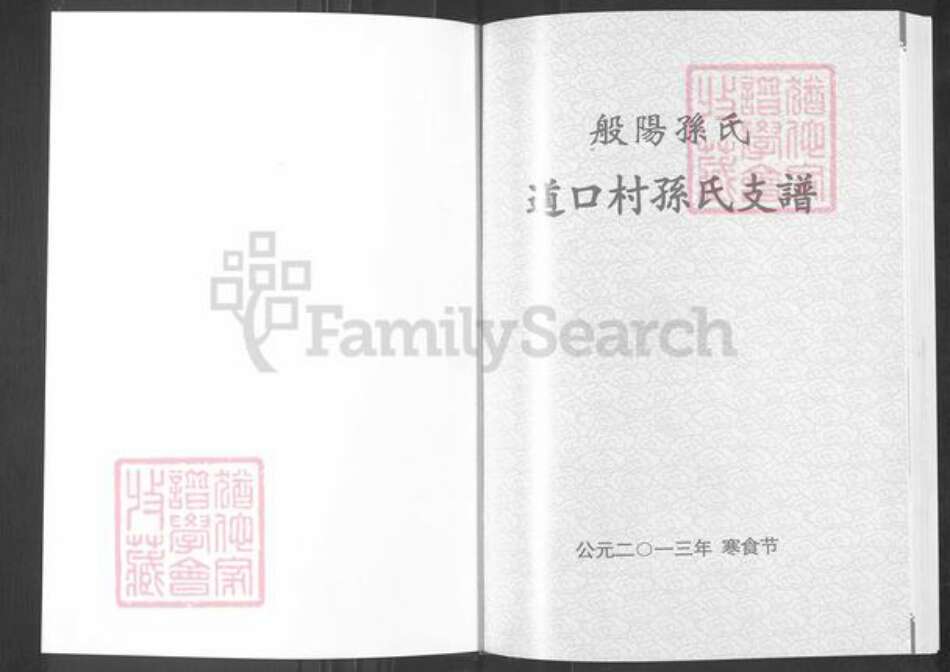 山东省淄博市淄川区孙氏族谱-般阳孙氏道口村孙氏支谱.pdf电子版预览图1