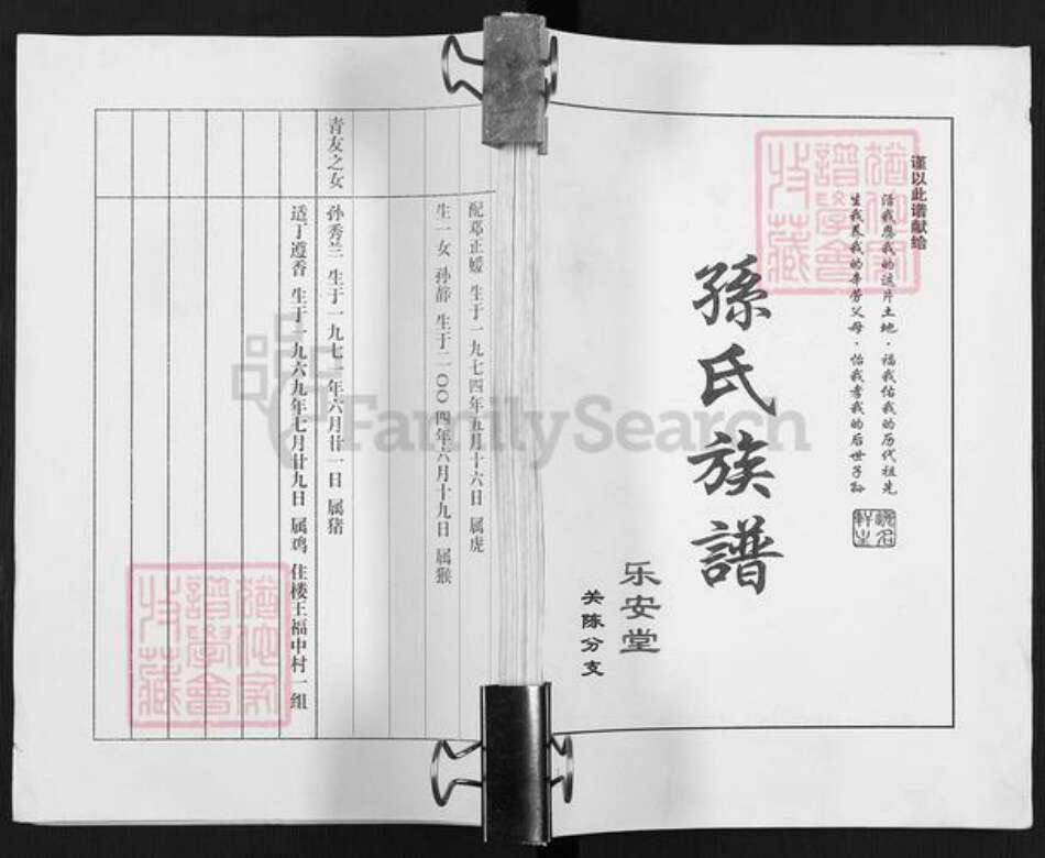 江苏省盐城市亭湖区孙氏乐安堂族谱-孙氏族谱.关陈分支.pdf电子版缩略图