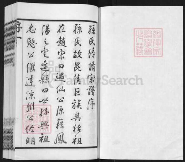 安徽省滁州市凤阳县孙氏文墨堂族谱-孙氏宗谱.pdf电子版预览图1