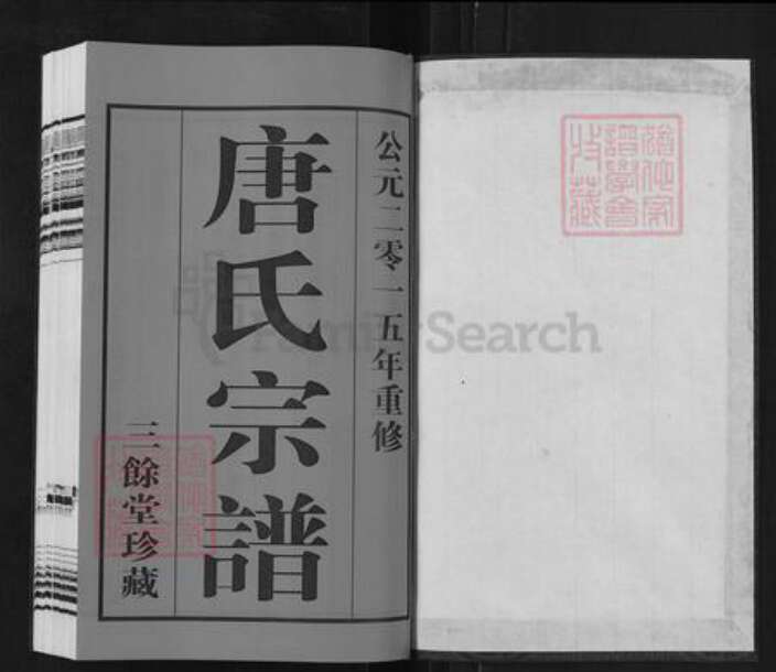 江苏省镇江市丹阳市唐氏三余堂族谱-唐氏宗谱.pdf电子版预览图1