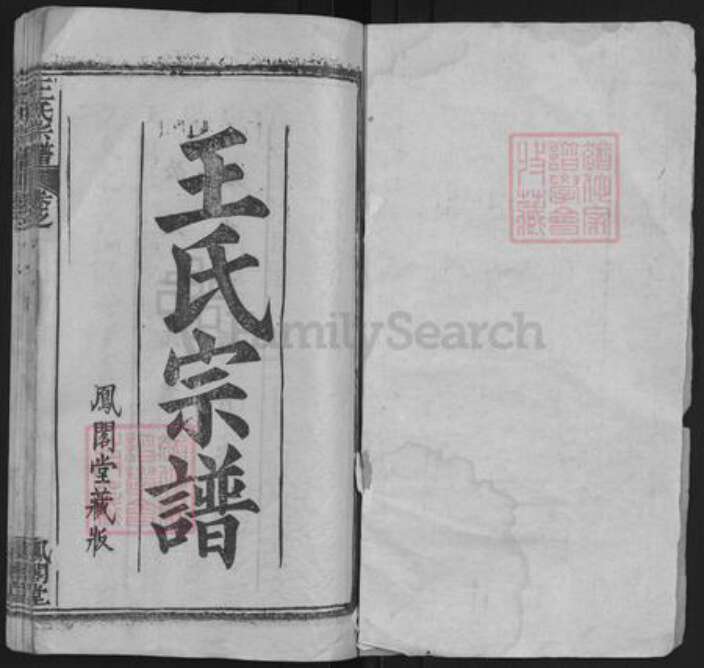 湖北省黄冈市麻城市王氏凤阁堂族谱-王氏宗谱.pdf电子版预览图1