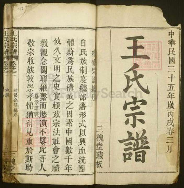 湖北省黄冈市麻城市王氏三槐堂族谱-王氏宗谱.pdf电子版预览图2