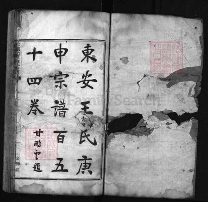 湖北省黄冈市罗田县王氏族谱-东安王氏庚申宗谱 [24卷,首1卷,世系64卷,首1卷].pdf电子版预览图1