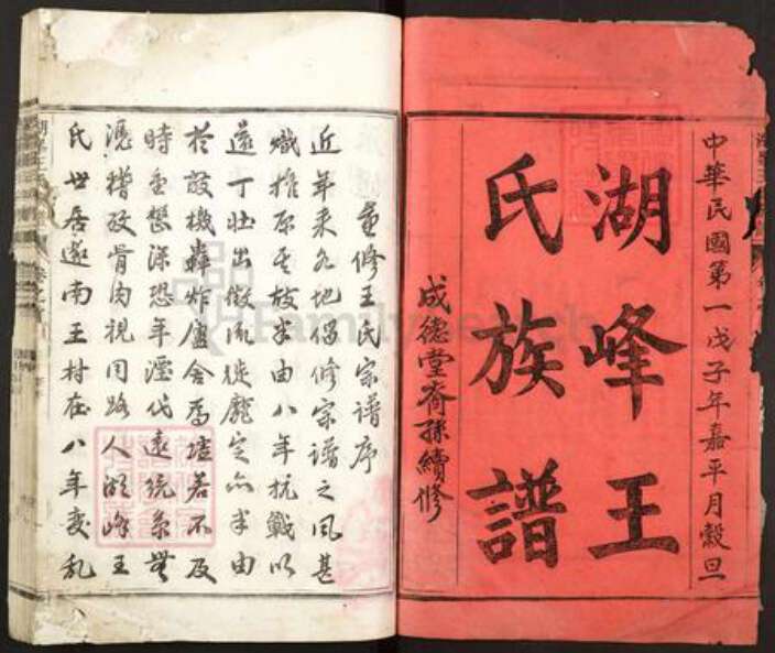 浙江省杭州市淳安县县王氏成德堂族谱-湖峰王氏族谱.pdf电子版预览图1