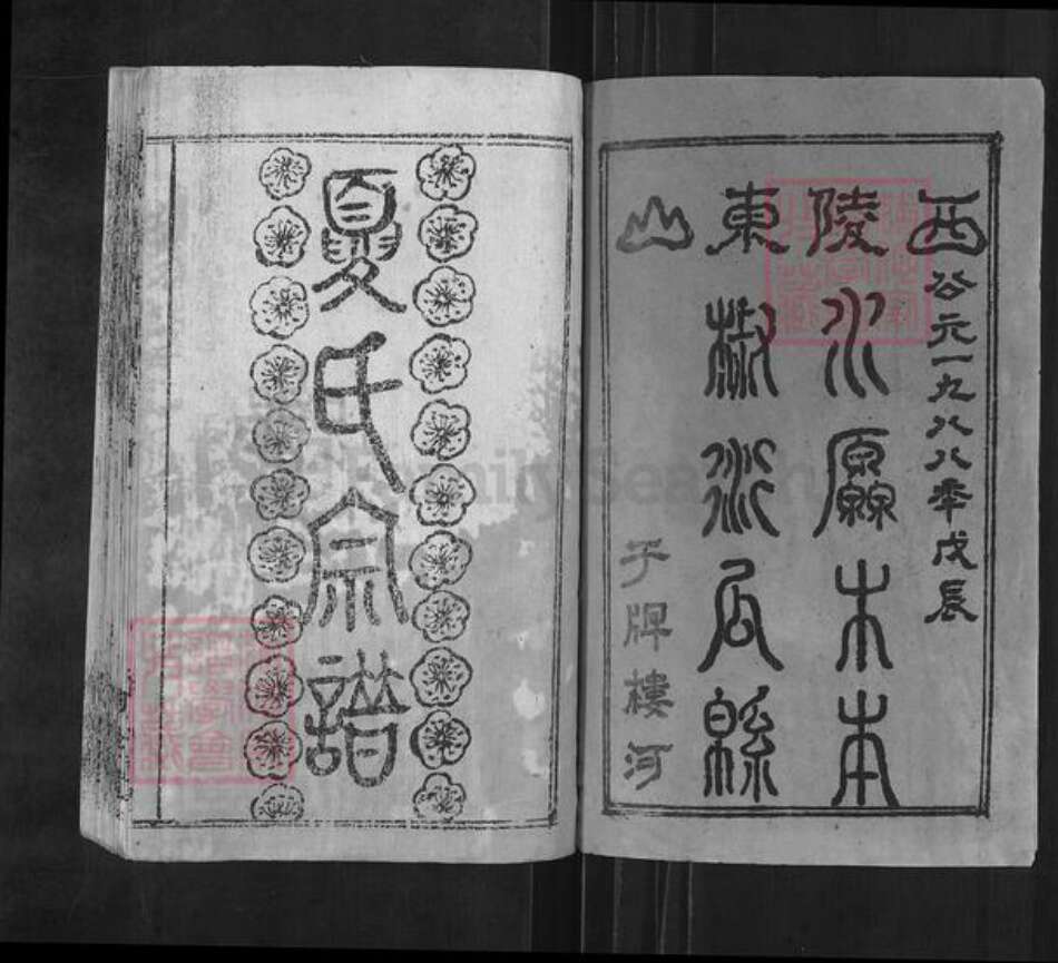 湖北省黄冈市麻城市夏氏尚忠堂族谱-夏氏宗谱.pdf电子版预览图1