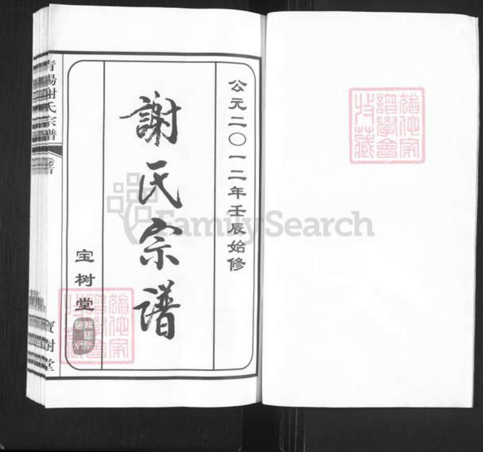 江苏省常州市新北区谢氏宝树堂族谱-青阳谢氏宗谱.pdf电子版预览图1