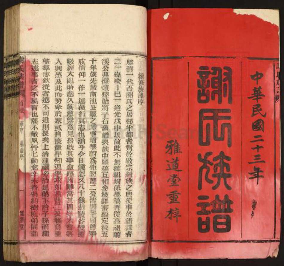 湖南省郴州市资兴市三都镇谢氏雅道堂族谱-谢氏族谱.pdf电子版预览图1