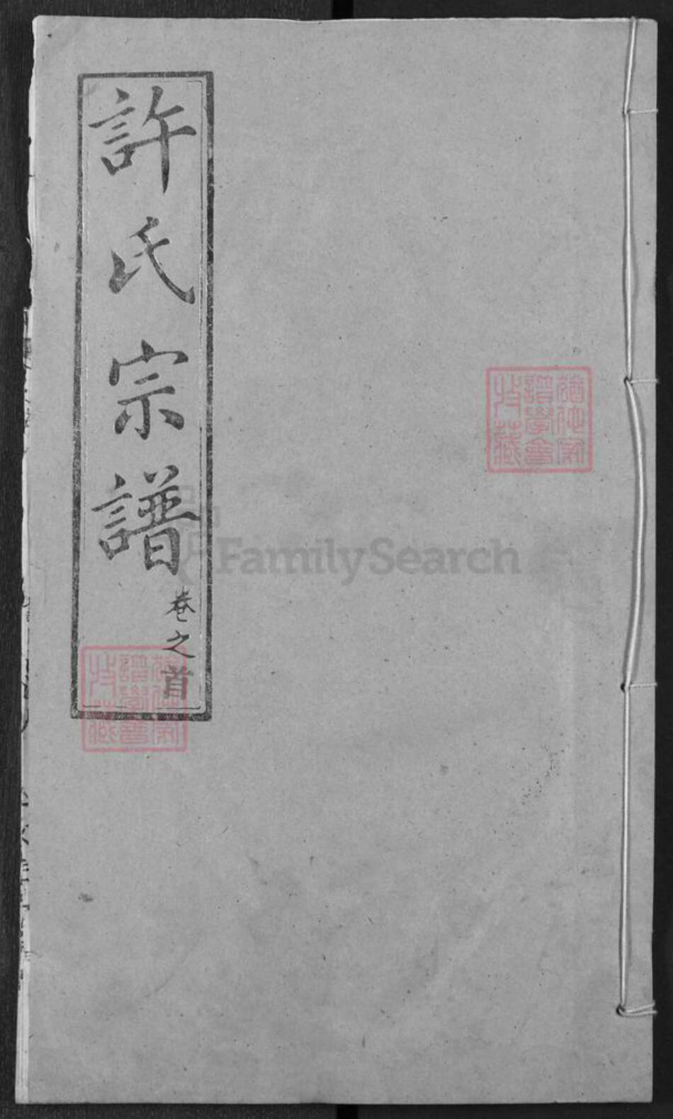 湖北省武汉市新洲区许氏敦睦堂族谱-许氏宗谱.pdf电子版缩略图