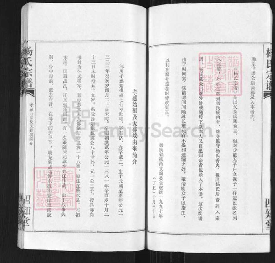 湖北省孝感市孝昌县陡山乡杨氏四知堂族谱-杨氏宗谱.pdf电子版预览图3