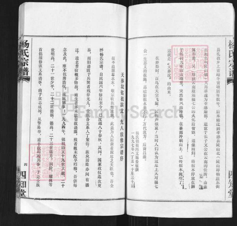 湖北省孝感市孝昌县陡山乡杨氏四知堂族谱-杨氏宗谱.pdf电子版预览图4