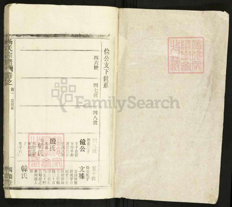 湖北省杨氏四知堂族谱-杨氏宗谱.pdf电子版预览图1