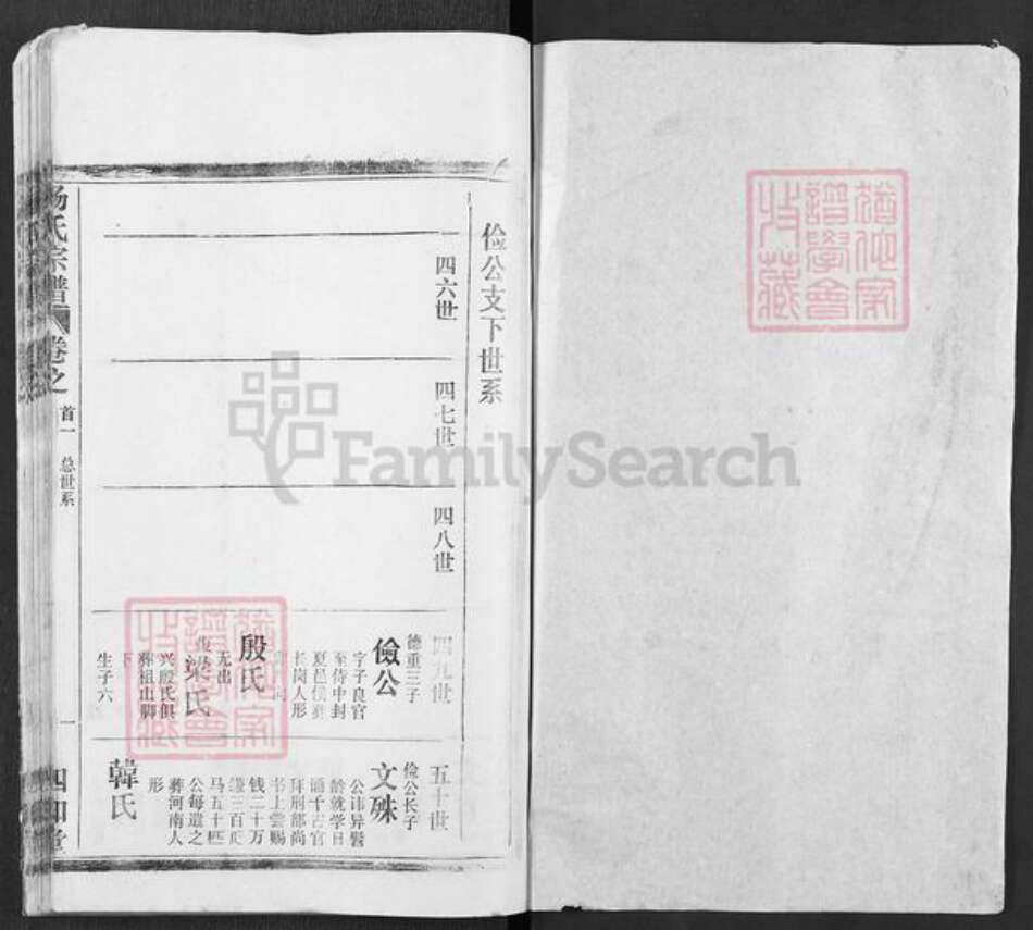 湖北省武汉市新洲区杨氏四知堂族谱-杨氏宗谱.pdf电子版预览图1