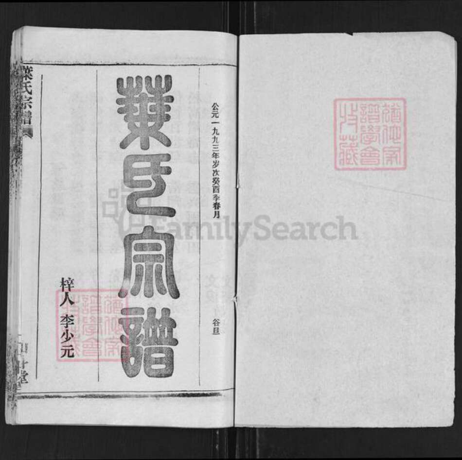 湖北省黄冈市罗田县凤山镇叶氏山斗堂族谱-叶氏宗谱.pdf电子版预览图1