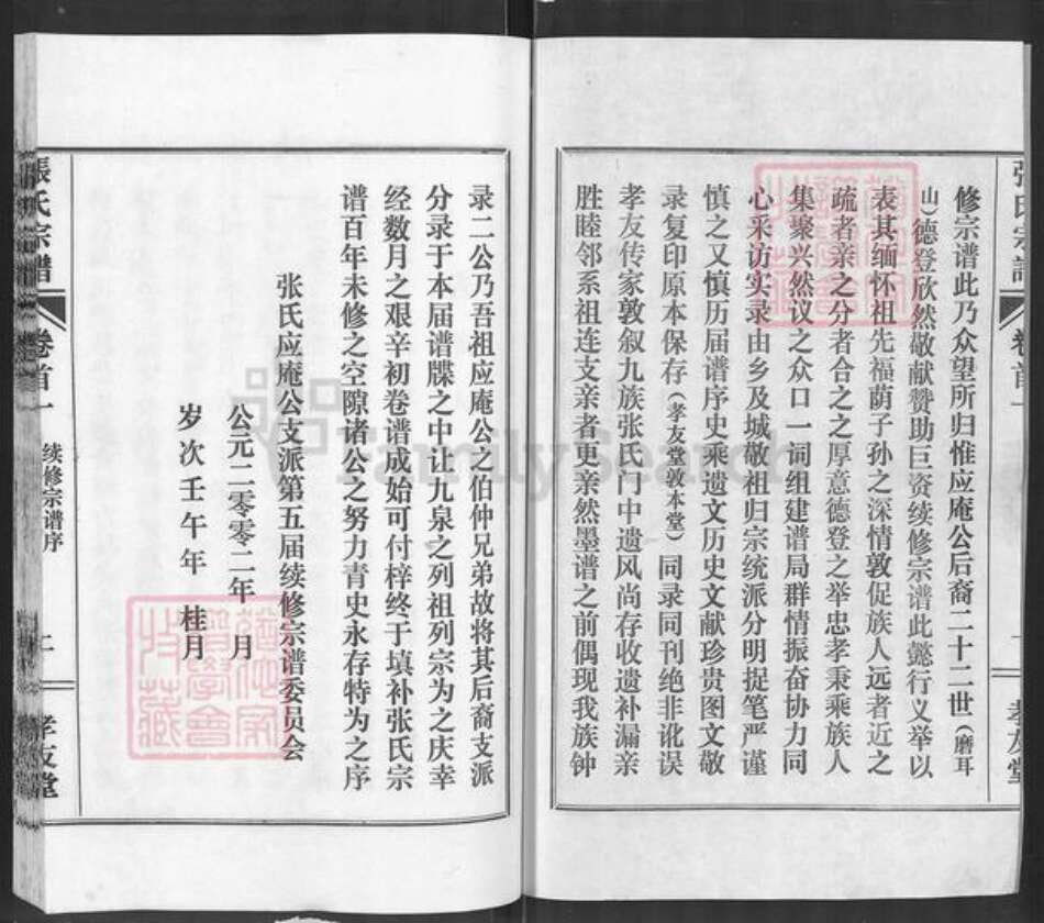 湖北省鄂州市华容区华容镇张氏孝友堂族谱-张氏宗谱.pdf电子版预览图2