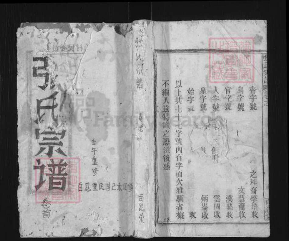 安徽省安庆市宿松县张氏百忍堂族谱-张氏宗谱.pdf电子版缩略图