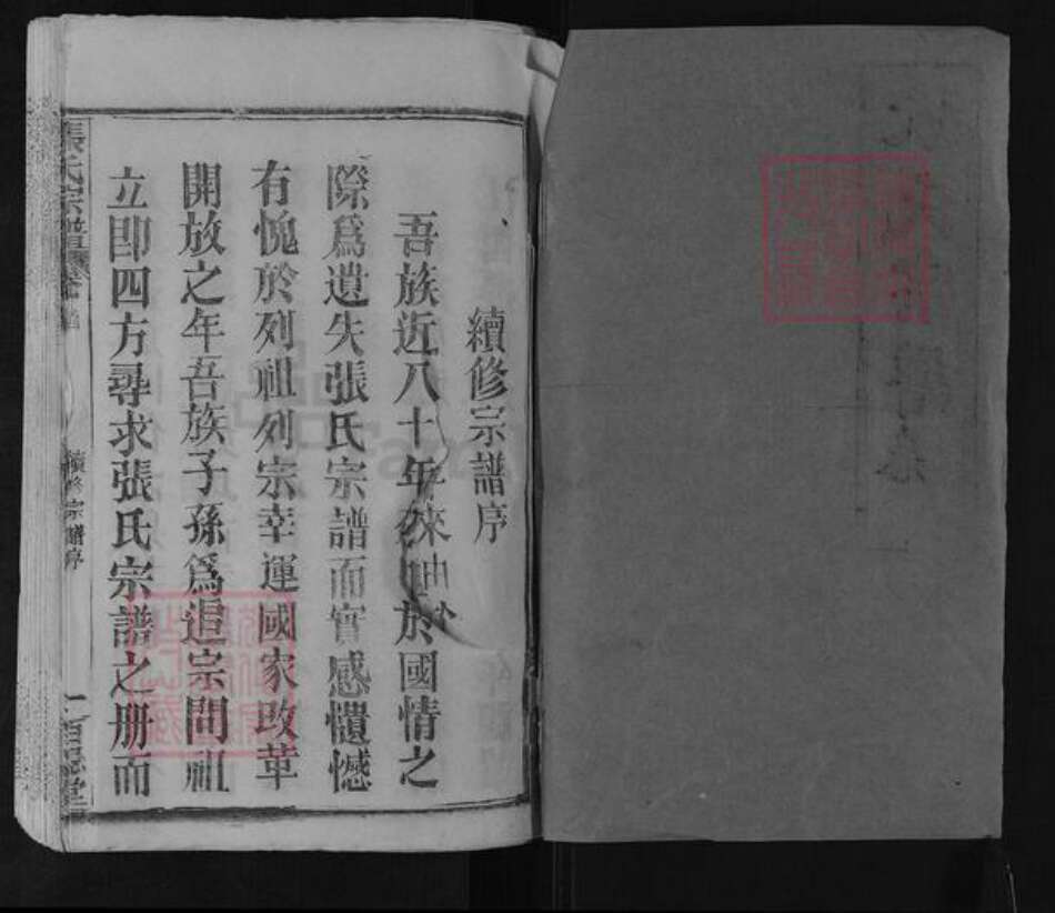 湖北省黄冈市英山县张氏百忍堂族谱-张氏宗谱.pdf电子版预览图1