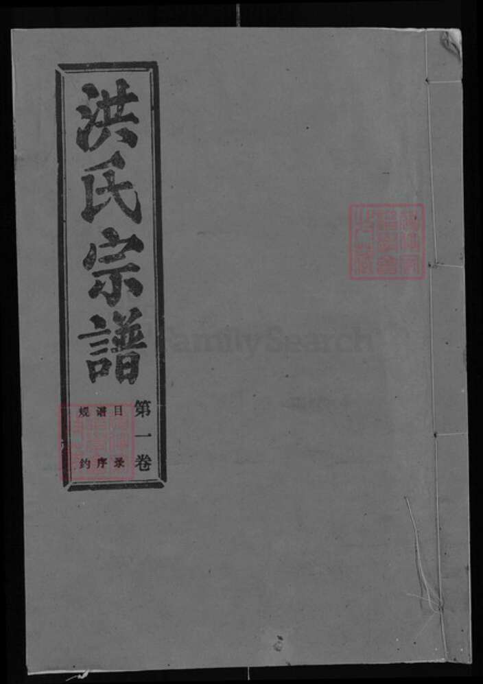 湖北省武汉市新洲区洪氏敦煌堂族谱-洪氏宗谱.pdf电子版缩略图