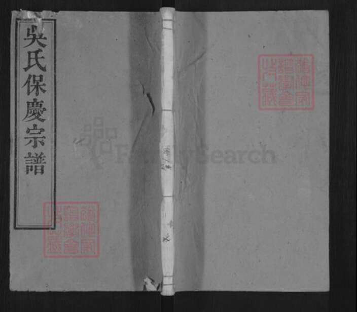 安徽省铜陵市枞阳县雨坛镇吴氏崇本堂族谱-吴氏保庆宗谱.pdf电子版缩略图