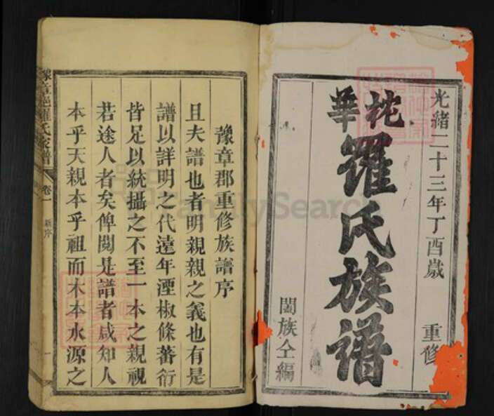 江西省新余市渝水区罗坊镇罗氏族谱-豫章郡罗氏家谱.pdf电子版预览图1