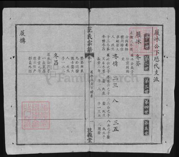 湖北省武汉市武昌区范氏敦义堂族谱-范氏宗谱.pdf电子版预览图1