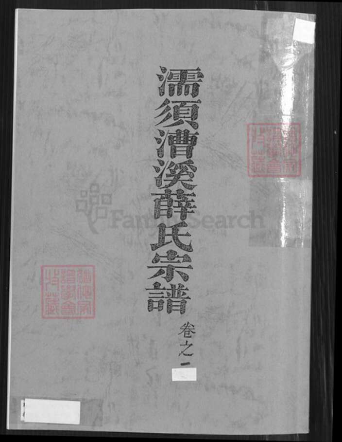 安徽省芜湖市无为县薛氏三凤堂族谱-濡须漕溪薛氏宗谱.pdf电子版缩略图