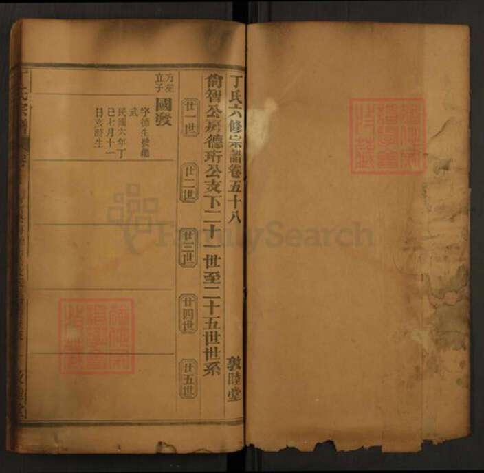 湖北省黄冈市罗田县平湖乡湖北省丁氏敦睦堂族谱-丁氏宗谱.pdf电子版预览图1